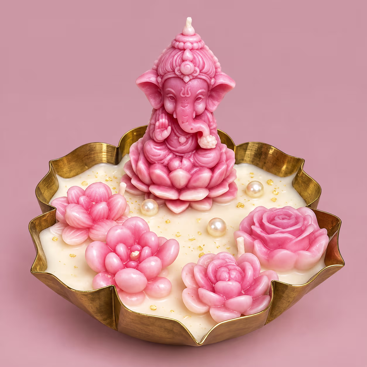 GAnesha Metal urli Candle