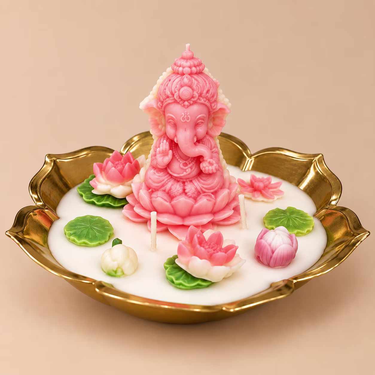 Ganesha Metal urli Candle